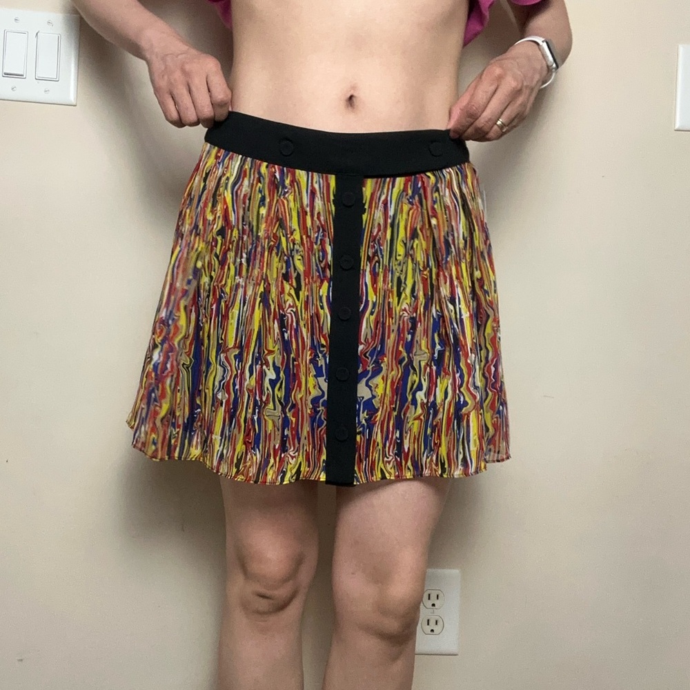 NWT Jonathan Saunders Oil Paint Colorful Skirt